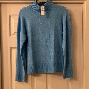 LOFT Soft Blue Turtleneck Sweater
